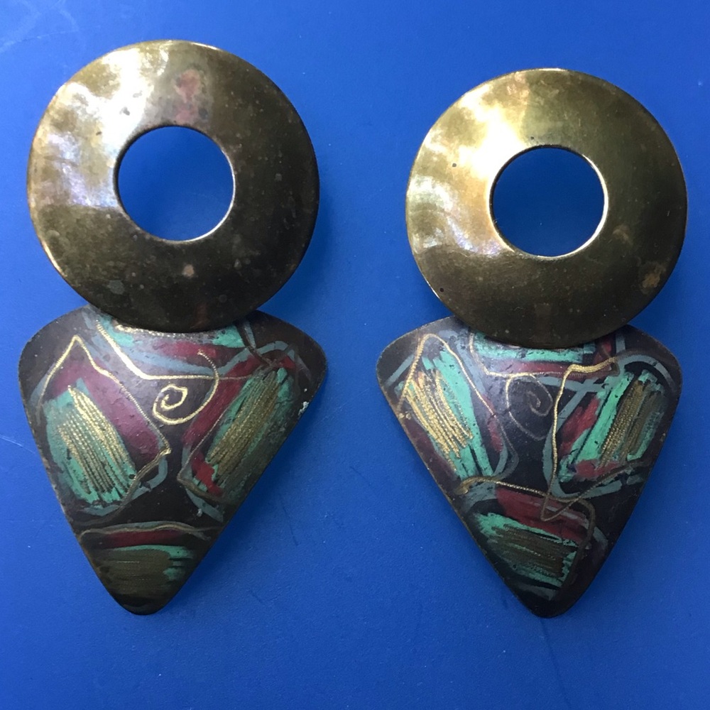 Vintage Handcrafted Earrings with Gold Accents